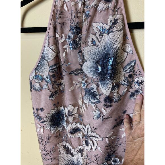 Drew Sheer Overlay Embroidered Blouse With Some Sequin Size XS - Picture 8 of 9